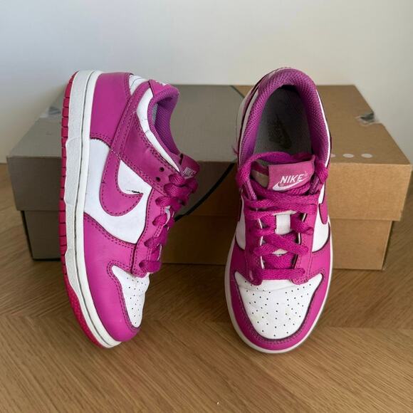 Nike Dunk Low PS “Active Fuchsia” Preschool Kids Sneakers- SZ 13 C - Picture 1 of 14
